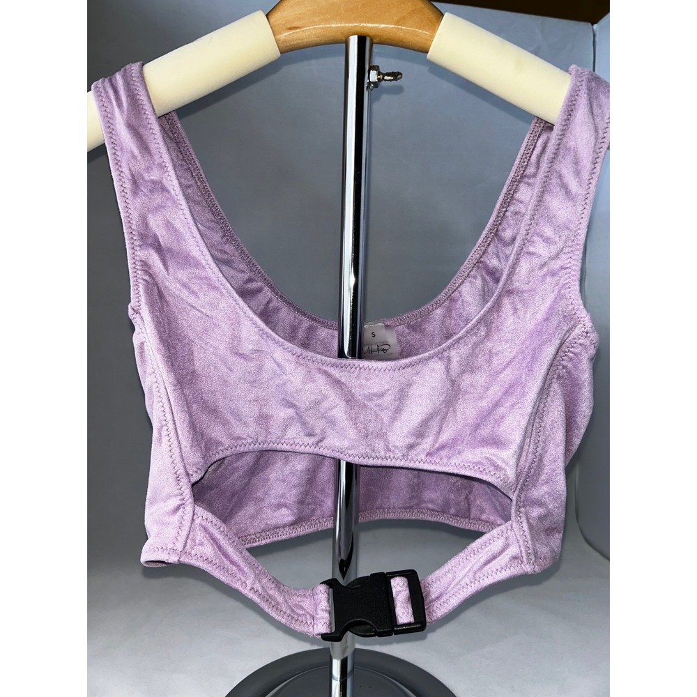 MHB Monica Hansen Beachwear Slay Babe Sports Bra, Lavender, Small